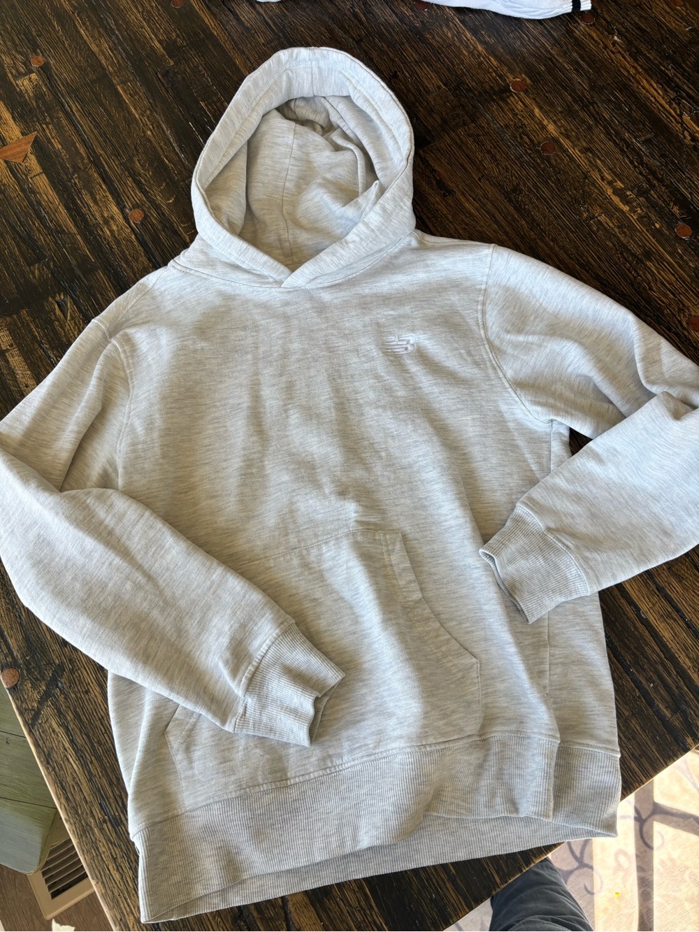 New Balance Light Gray Pullover Hoodie